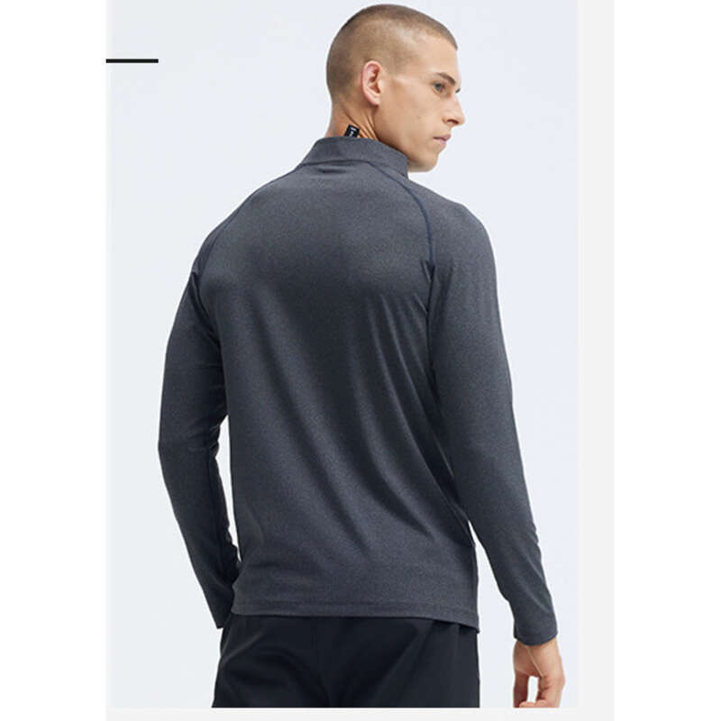 Combinaison d'entraînement à manches longues et demi-fermeture éclair pour homme à séchage rapide Henry's, idéale pour le printemps et l'automne, pour la course à pied, le fitness et l'aérobic._voghion.com