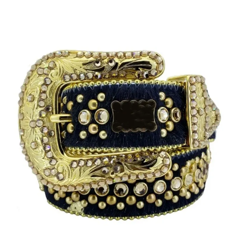 Rhinestone Bb Belt for men designer belts women accessories fashionable popular ceinture homme plated sier shiny jeans_voghion.com