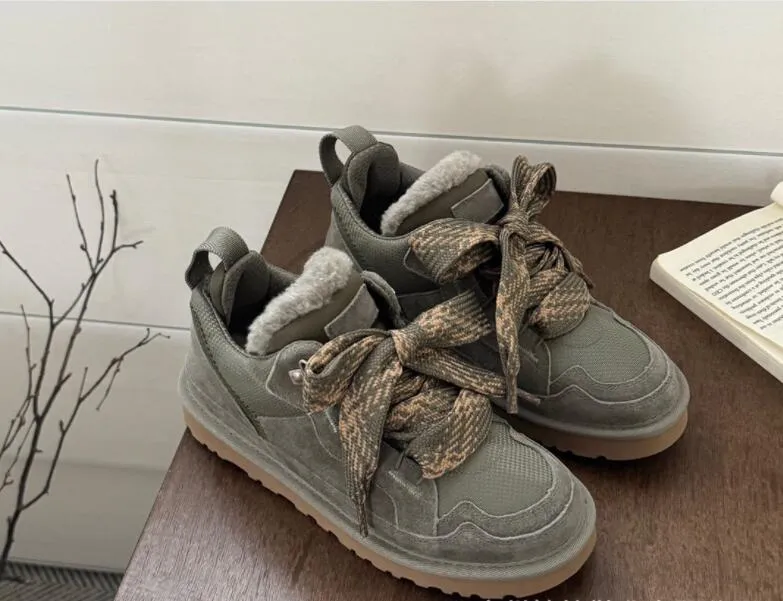 Autumn winter Low Mel casual shoes women snow top cozy sheepskin sport Casual boots_voghion.com