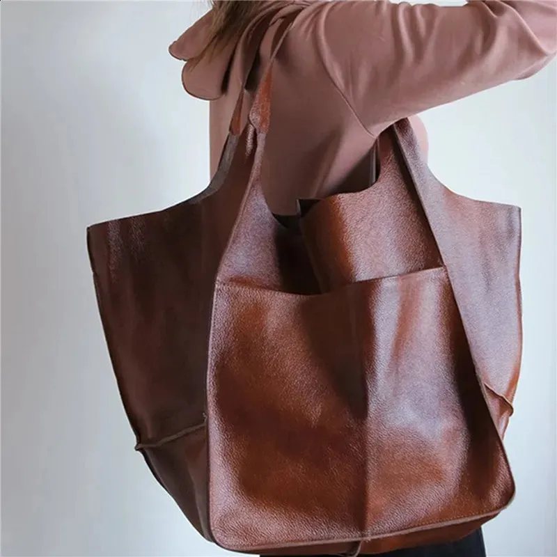 Borsa a tracolla grande in pelle PU da donna, borsa da lavoro, borsa a tracolla morbida, borsa oversize da donna, bolsa feminina_voghion.com