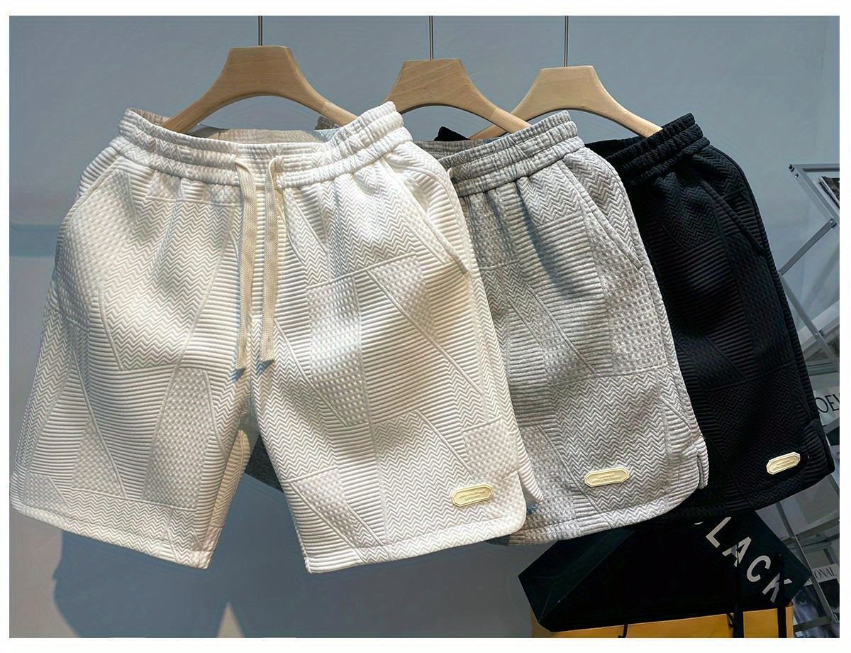 Herreklær bølgete shorts, designer nisje avslappet fempunkts strandbukser, sommer high street sportsshorts_voghion.com