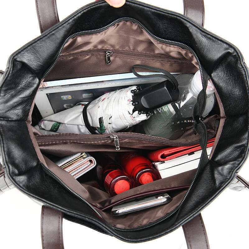 Weich Lieder Grouss Kapazitéit Handtasche Crossbody Tasche Moud Damen Tote Tasche Mamm Tasche_voghion.com