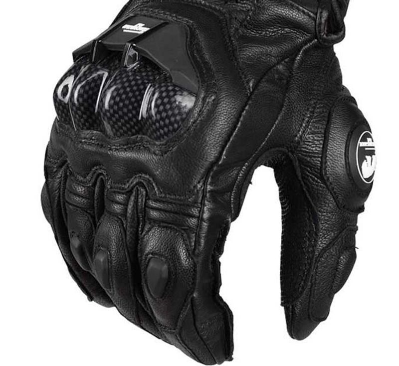 Guantes de cuero para motocicleta Furygan AFS6 de fibra de carbono para carreras, anticaídas, transpirables y antideslizantes, cortos._voghion.com