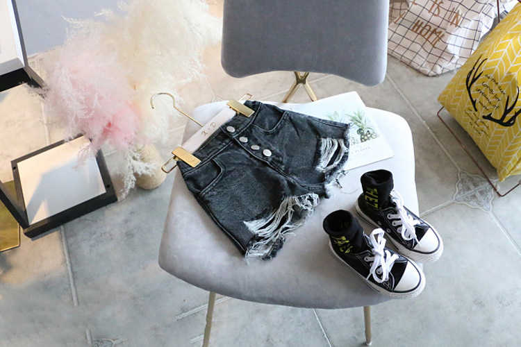 Mutter & Kinder Mädchen zerrissene Jeans 2024 Sommer neue koreanische Version kleine und große Kinder Quaste Casual Shorts Kinderhosen_voghion.com