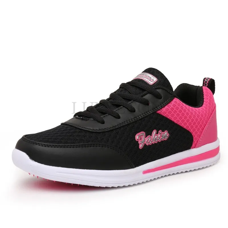 Scarpe da corsa da donna, comode e casual, con lacci anteriori, in mesh traspirante e a fondo piatto, nuove di zecca_voghion.com