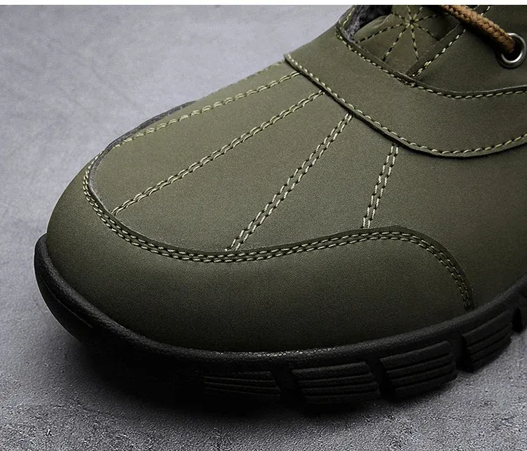 Heren High-end Snowboots Winter Mode Pluche Isolatie Antislip Waterdicht Slijtvast Katoenen Schoenen Buiten_voghion.com