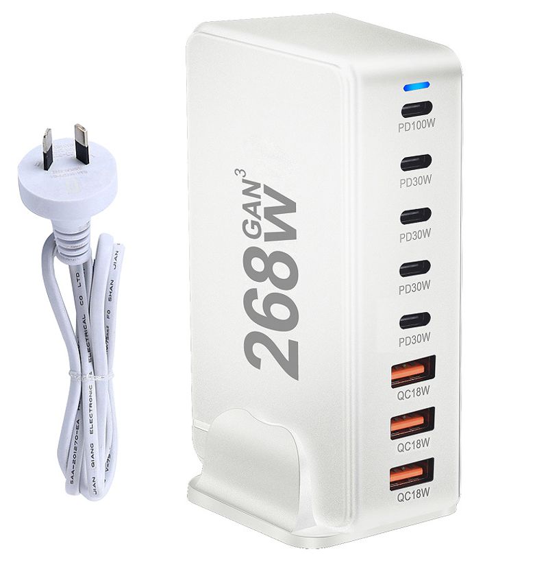 Încărcător de birou multifuncțional de mare putere, 240W GaN Multiport 268WPD, nou_voghion.com