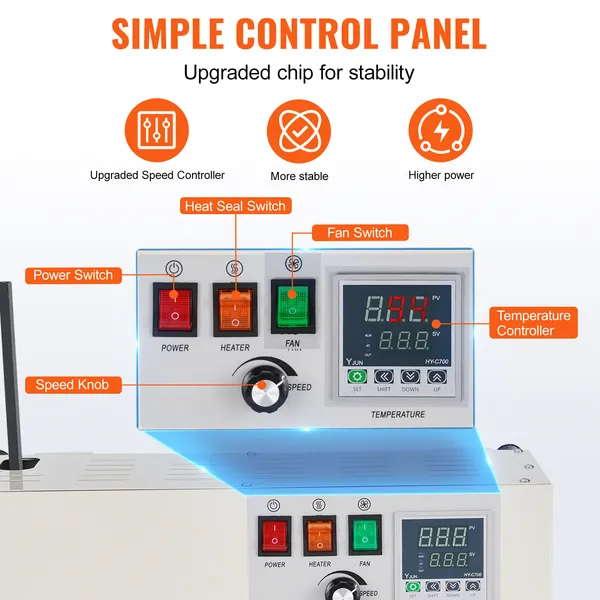 Continuous Band Sealing Machine Vertical Heat Sealer Digital Temp_voghion.com