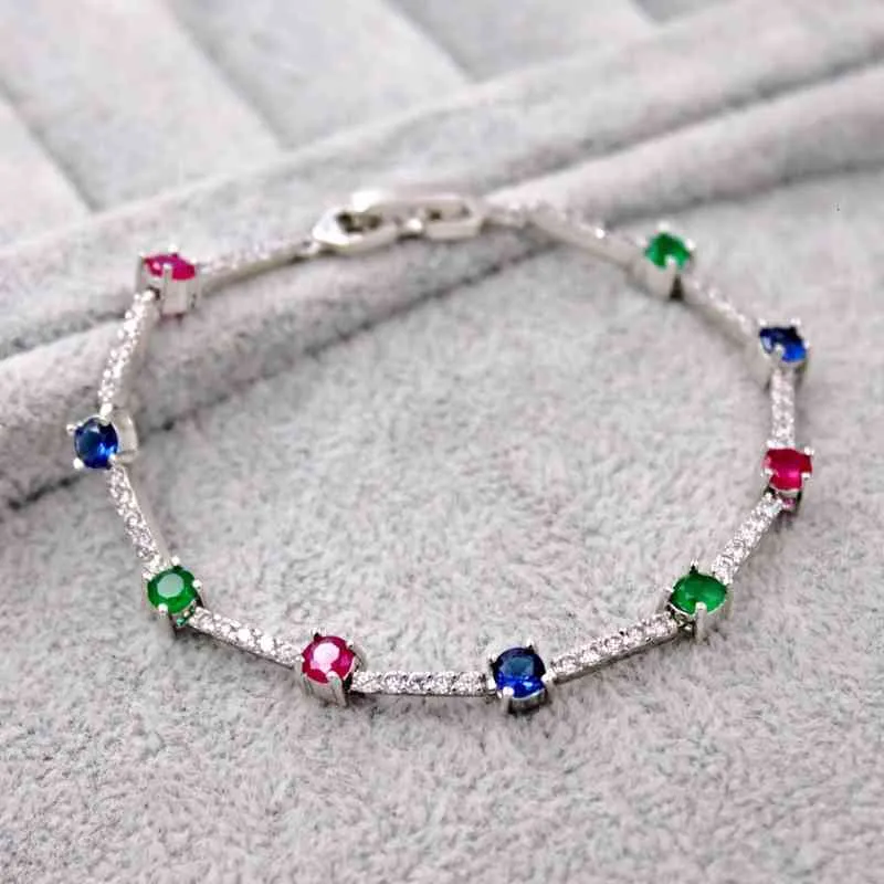 Jewelry Accessories Fashion Bracelets for Women Wedding Anniversary Birthday Gift Gold Color Red Green Zircon_voghion.com