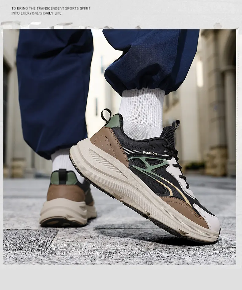Herren Outdoor Freizeitschuhe Rutschfeste Plateauschuhe Dad Shoes_voghion.com