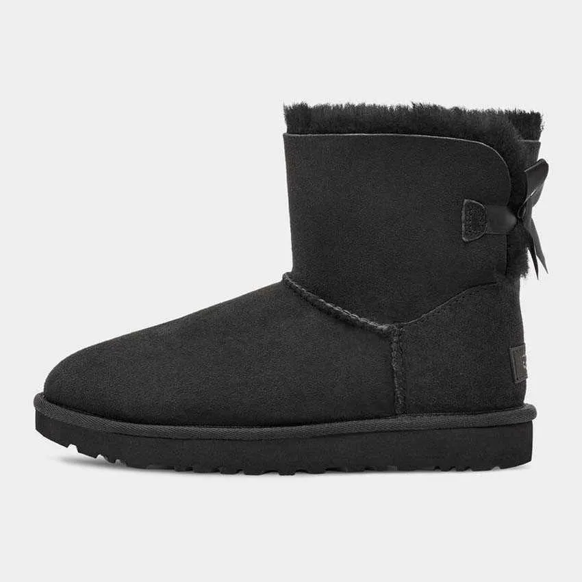 Designer AUS Snow DamesZwarte Enkel Platform Flats Combat Boots Lage Hak Veterschoenen Leren Kettingen Gesp Dames Kinderen_voghion.com