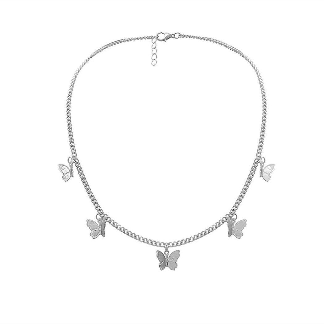 Collana con ciondolo a farfalla in catena d'oro e argento, gioielli personalizzati, collana a farfalla_voghion.com