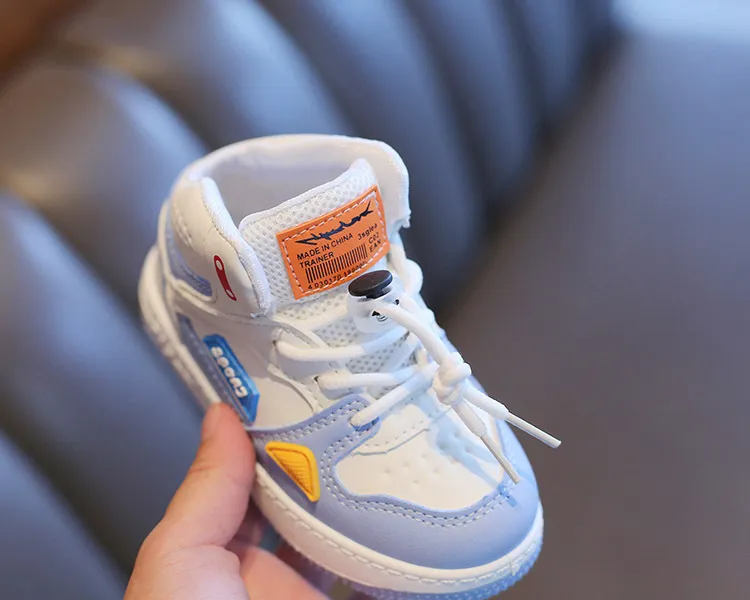 Chaussures de sport montantes pour enfants, baskets de basket-ball Littlesprouts pour garçons et filles, baskets d'école pour tout-petits, tailles 1 à 18_voghion.com
