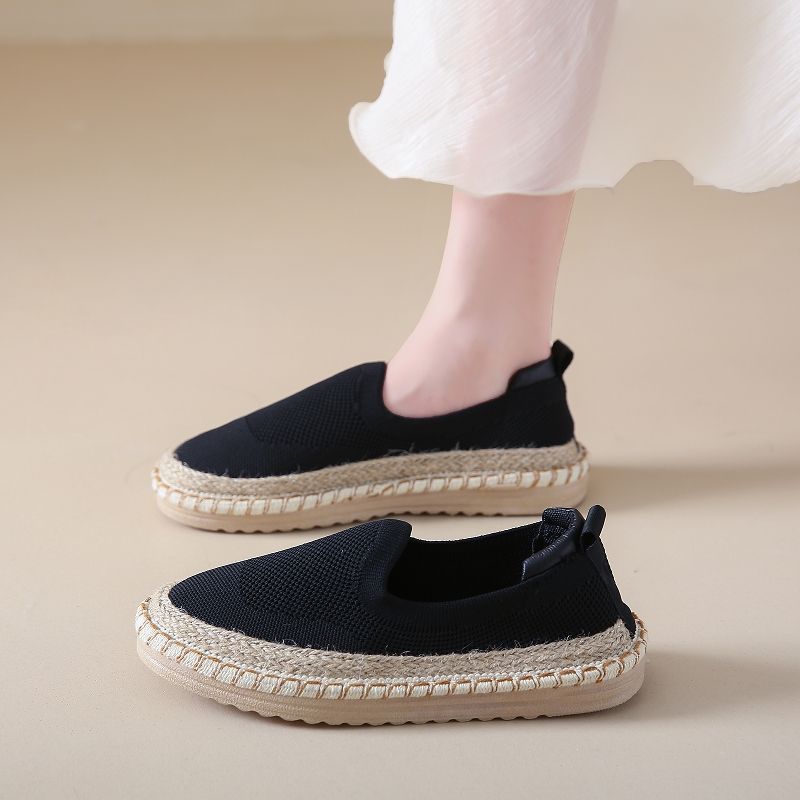 Fisherman Women 2024 summer new mesh surface breathable casual single soft sole non-slip slip-on cloth shoes_voghion.com
