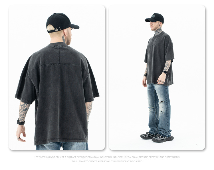 MERCURY SUP Herretøj | 2024 Forår/Sommer Nyheder Trendy Mærke High Street Struktur Splicing Craft Vaskede Gamle Shorts_voghion.com