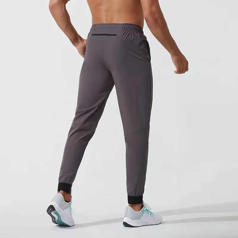 Men's Jogger Long Pants Sport Yoga Outfit Quick Dry Drawstring Gym Pockets Sweatpants Trousers Mens Casual Elastic Waist_voghion.com