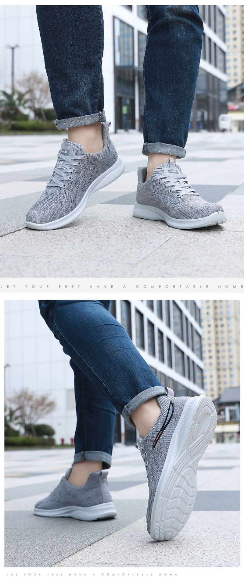 Scarpe da corsa casual versatili da uomo, estive, nuove, con suola spessa, in mesh traspirante, intrecciate, con motivo a mosca, marea_voghion.com