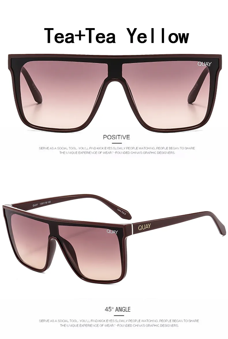 Oversized Square Sunglasses Nightfall Brand Design Trend Sun Glasses for Women Classic Traveg Quay Shade Eyeglasses_voghion.com