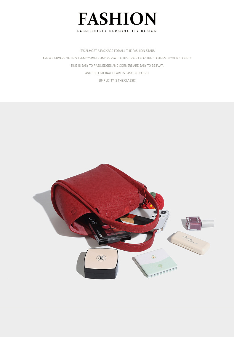 2024 Sommer Neue High-End-Textur Weiches Leder Gemüsekorb Einzigartige Handtasche, Umhängetasche mit einer Schulter_voghion.com