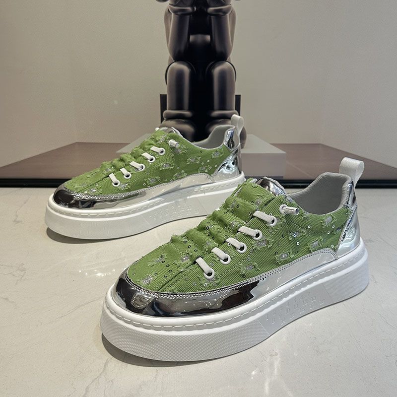 Sommer Neue Songgao Fashion Lazy mit Stoffoberflächenperforation Vielseitige Casual für Herren 2024 Trendy Board Schuhe_voghion.com