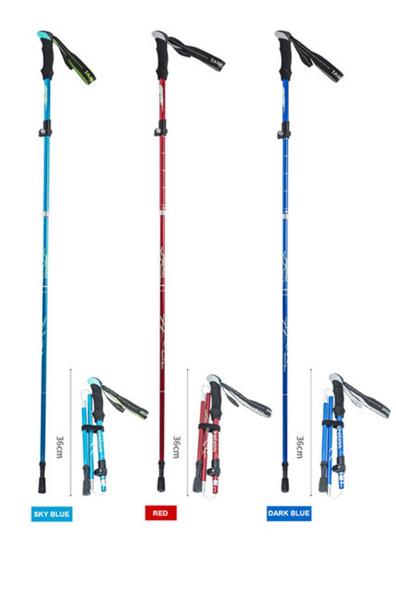 Ultralight Folding Multifunction Trekking Pole Portable Anti Shock Alpenstock Snow Walking Outdoor Climbing Hiking Stick_voghion.com