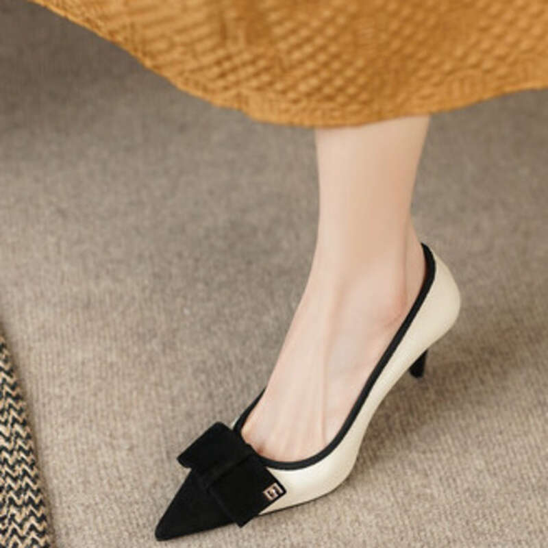 Francês fino salto alto feminino, 2024 novo estilo pequeno perfumado_voghion.com