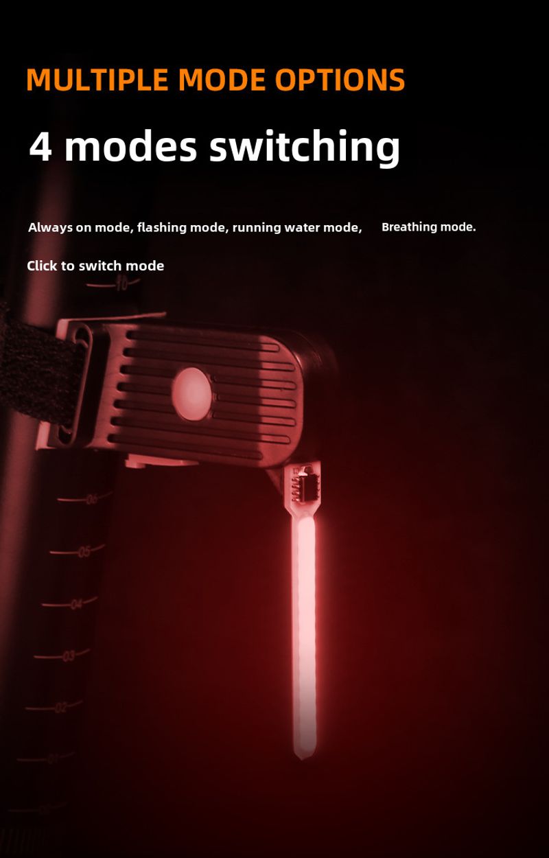 Éjszakai kerékpáros vízipilóta hátsó lámpák Éjszakai lovaglásbiztonság Mountain Bike Magas figyelmeztető lámpa_voghion.com