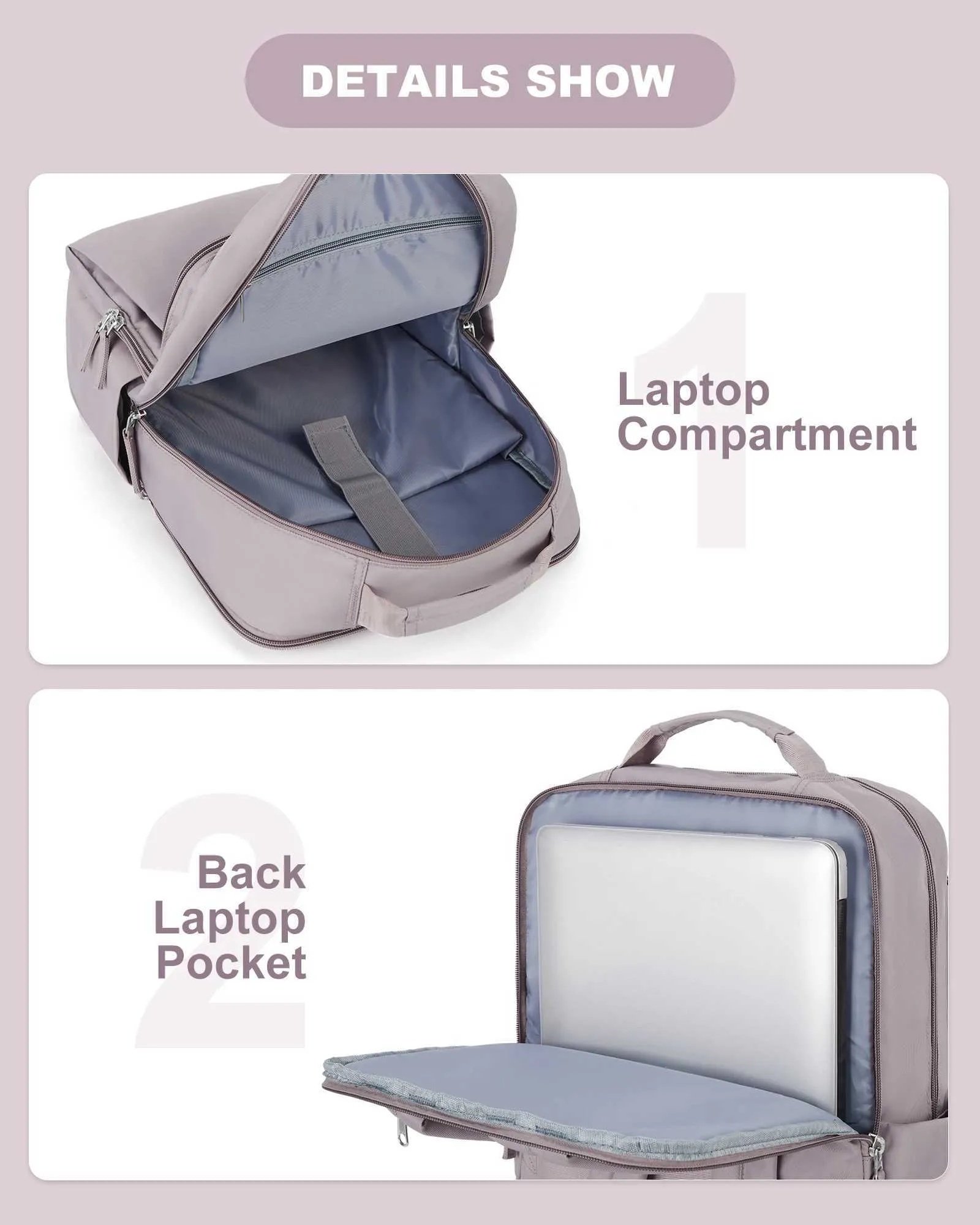 Laptoprucksack Für Damen Wasserabweisender Tagesrucksack Uni_voghion.com