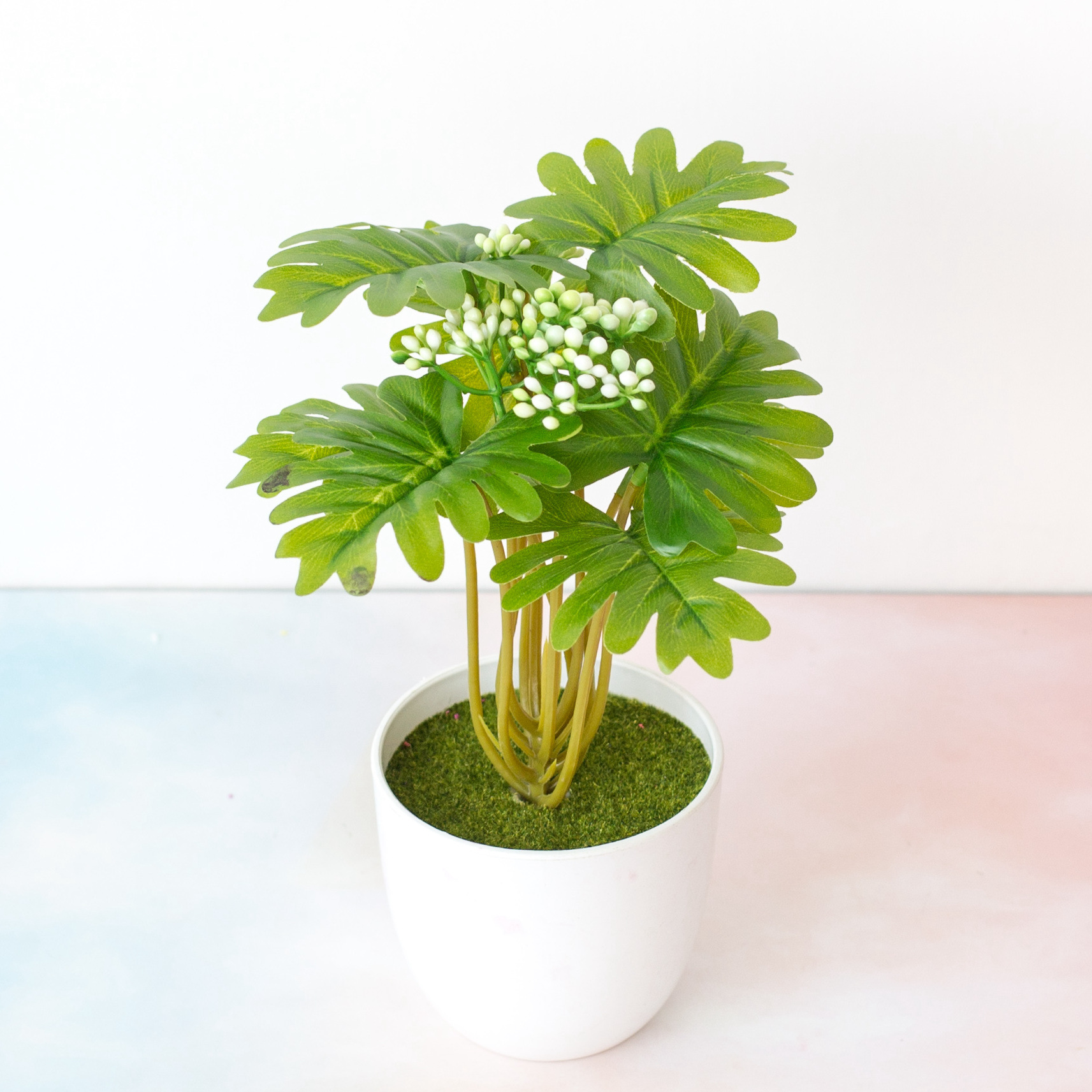 Nuovo set di piante artificiali in vaso con 12 teste di tartaruga, foglia e frutta, decorazione per la casa, ornamenti_voghion.com