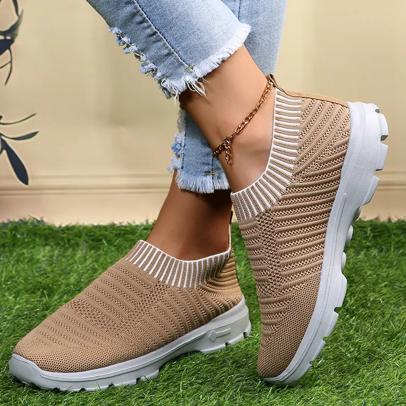 Sneakers da camminata donna traspiranti con suola platform_voghion.com
