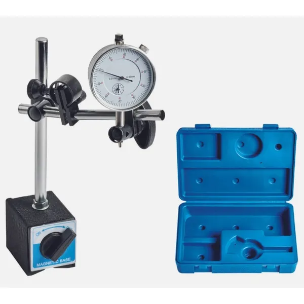Magnetic Base Dial Indicator Stand With Fine Adjustment, 0-10mm Range, DIN878 Standard_voghion.com