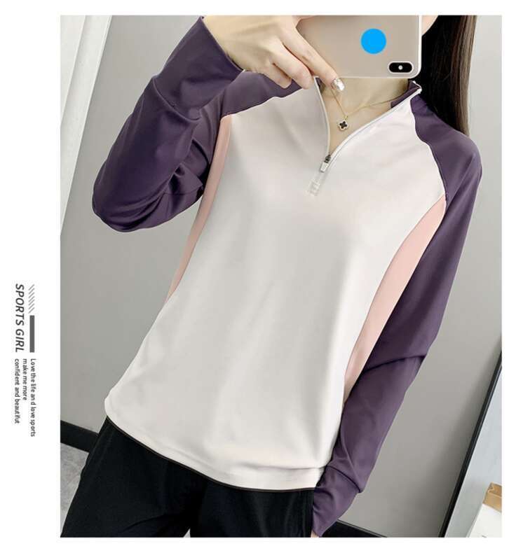 Pomladna in jesenska majica s kratkimi rokavi za šport na prostem, raztegljiva, odvaja vlago in hitro sušeča, z dolgimi rokavi, za ženske, za sončenje_voghion.com