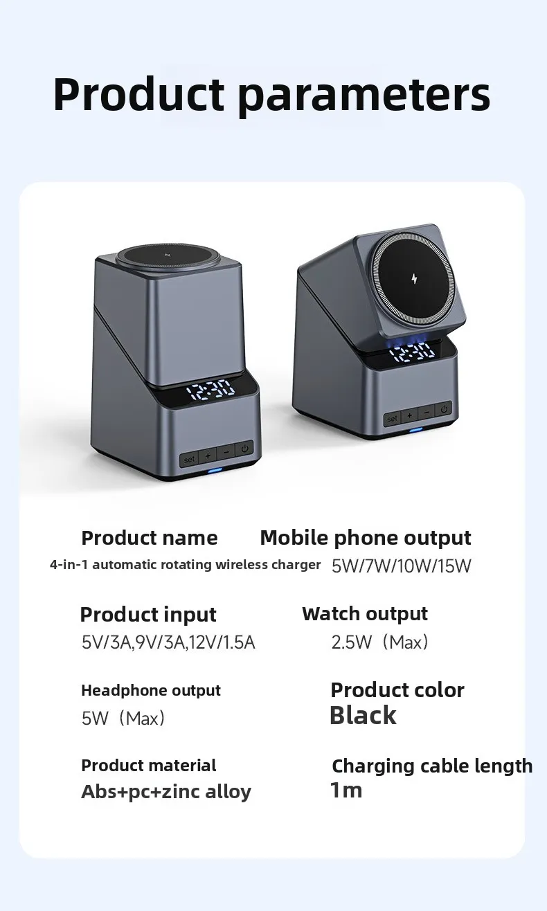 Cross-border Private Mold Four-in-one Rotating Magnetic Wireless Desktop Bracket Is Suitable For Fashion 1615 Mobile Phone_voghion.com