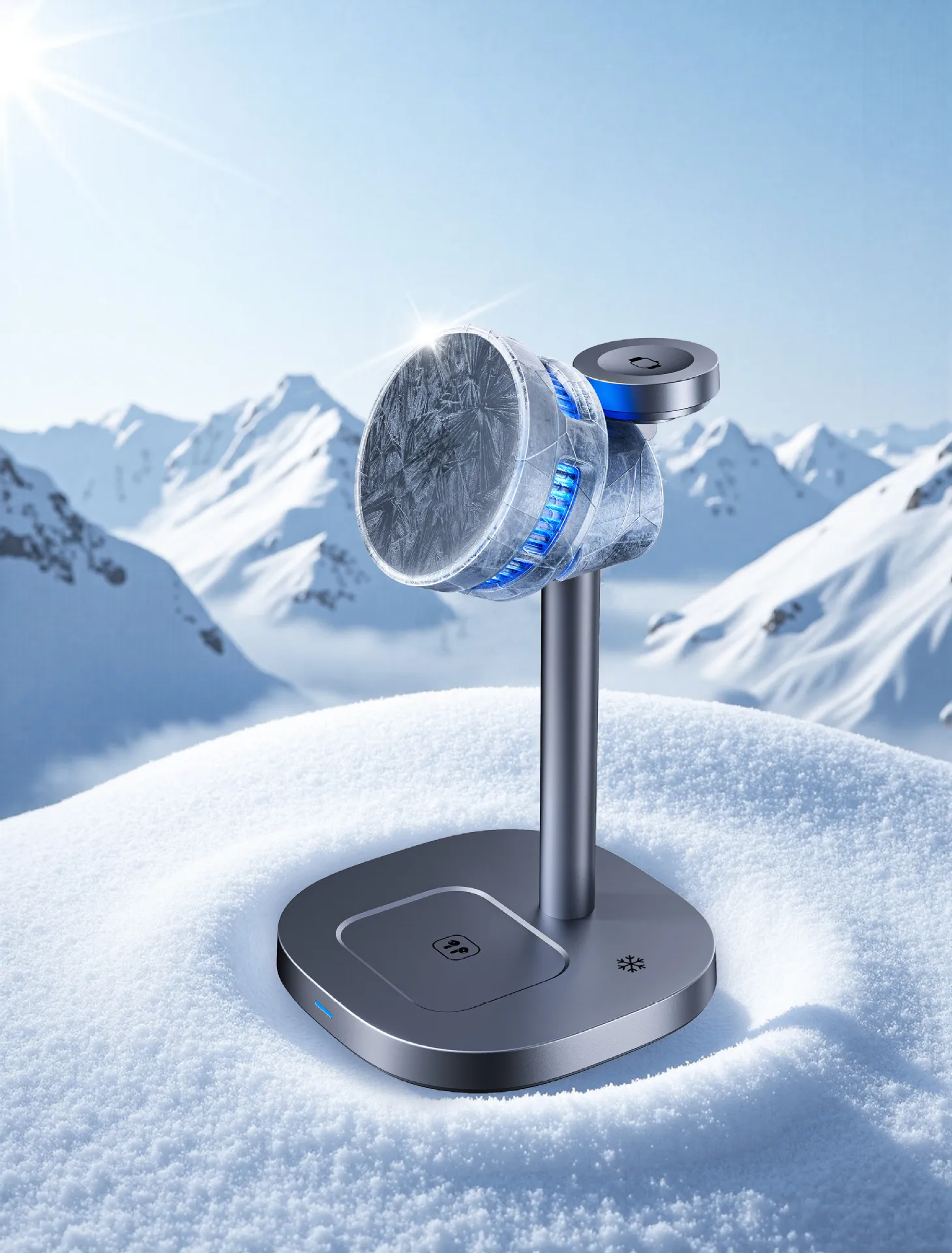 Nouveau chargeur, réfrigération à semi-conducteur, support magnétique pour téléphone portable, charge sans fil rapide 3-en-1 15 W_voghion.com