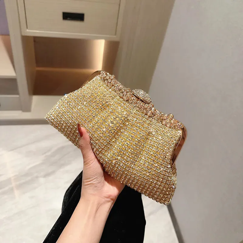 Women Rhie Evening Clutch Detachable Chain Wedding Purse Prom Banquet Handbag Female Elegant Party Shoulder Bag 240827_voghion.com