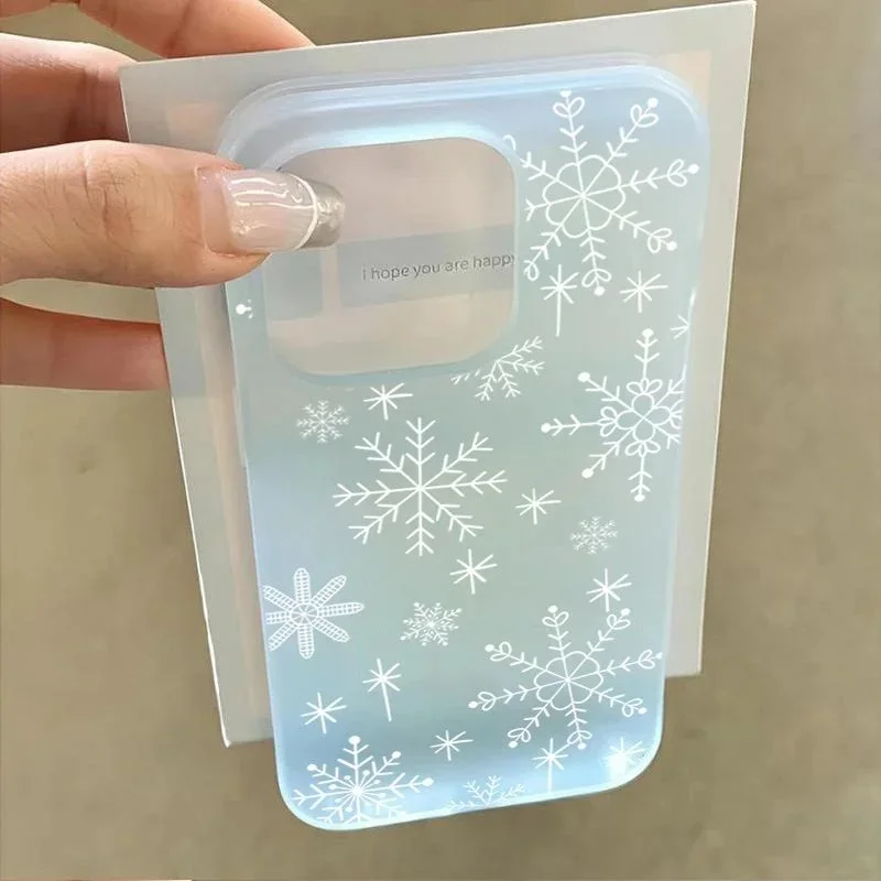 Cute Winter Christmas Snowflake Phone Case For Iphone Models_voghion.com