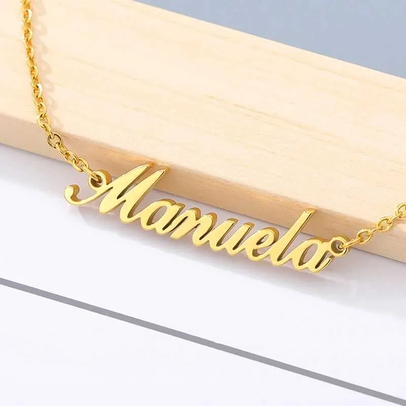Charm Cus Nazwa Kobiety Stal nierdzewna Pulsera Spersonalizowana biżuteria Męskie bransoletki Prezent świąteczny dla najlepszego przyjaciela_voghion.com