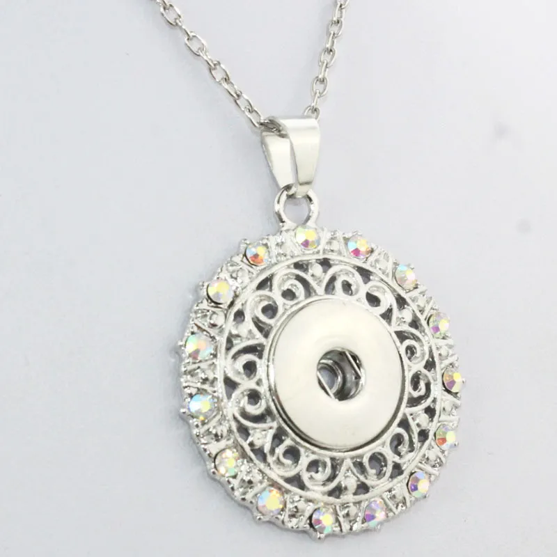 Catene Boom Life Collana Catena Libera Cristallo di Boemia 18mm Bottone a Pressione Ciondolo Orologi Donna Accessori 031106_voghion.com