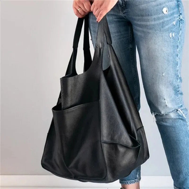 Borsa a tracolla grande in pelle PU da donna, borsa da lavoro, borsa a tracolla morbida, borsa oversize da donna, bolsa feminina_voghion.com