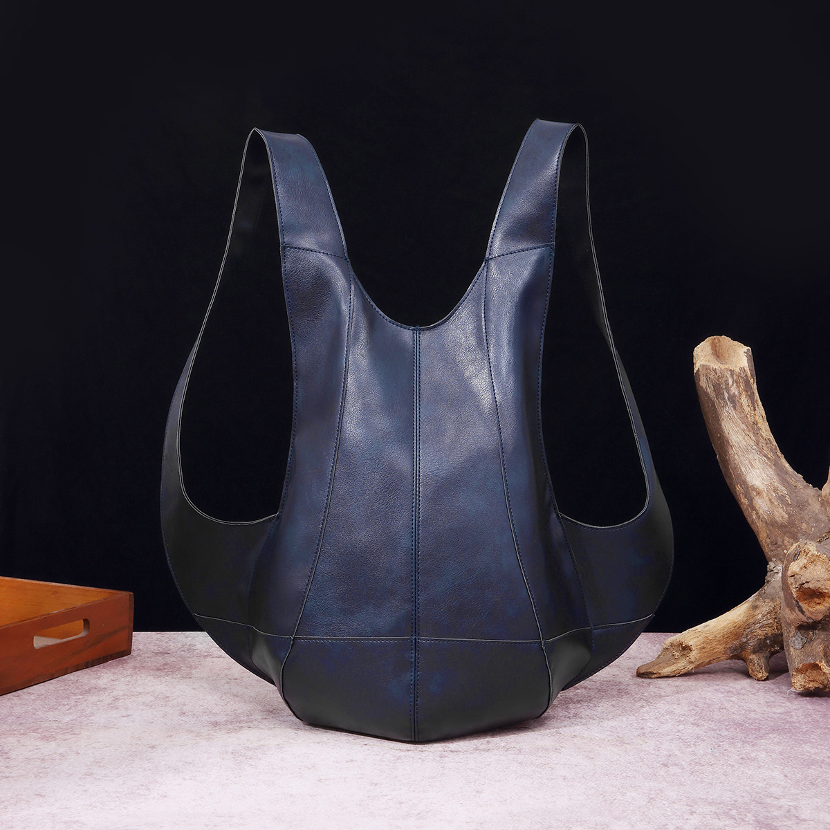 retro Crazy Horse soft leather men's and women's Beetle bag backpack student trendy backpack school bag casual travel bag_voghion.com