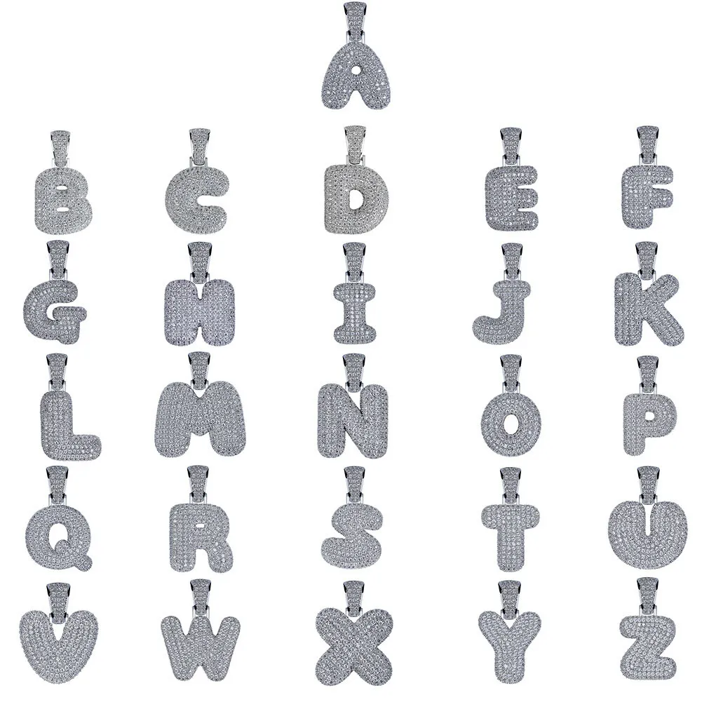 Gioielli Hip Hop da uomo, moda, collana con ciondolo a forma di lettera ghiacciata, lettere iniziali in oro, collane per uomo_voghion.com