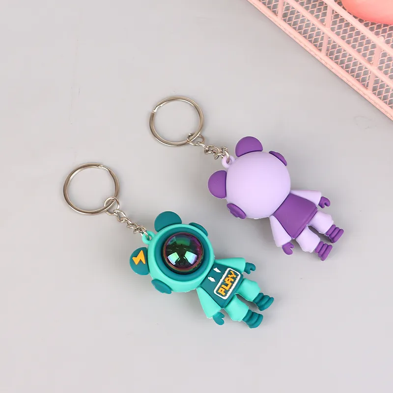 1PC Schmuck Zubehör Geschenke Cartoon Beleuchtung Schlüsselanhänger Astronaut Violent Bär Kaninchen Puppe Auto Rucksack Dekorationen_voghion.com