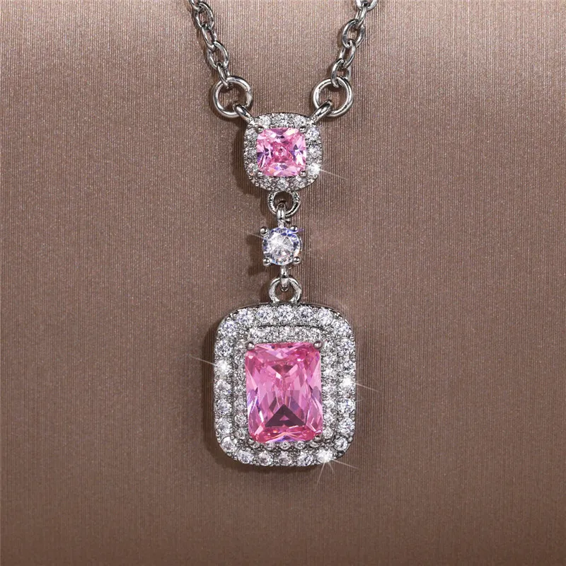 Women's Pendant Necklace With Cubic Zirconia For Women Elegant_voghion.com