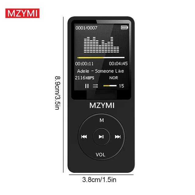 MZYMI MP3 MP4 Player Speaker FM Radio Digital Display Screen Bluetooth Pocket Audio Walkman Running Walking Music_voghion.com