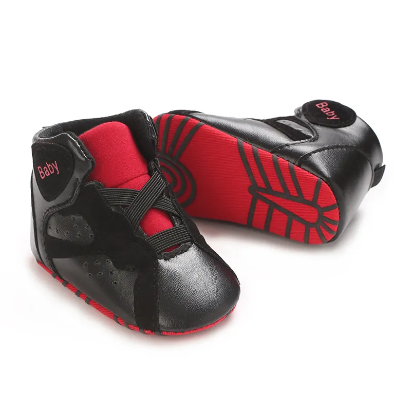 Muoti korkeavartiset vauvan pojat tytöt vauvan koripallo littlesprouts urheilukengät rento liukumaton ensiaskelkengät_voghion.com