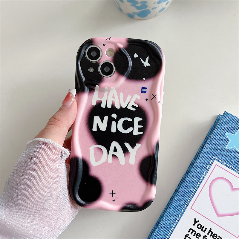 Clear Phone Case Aesthetic 3d Wave Pattern For Infinix And Tecno_voghion.com