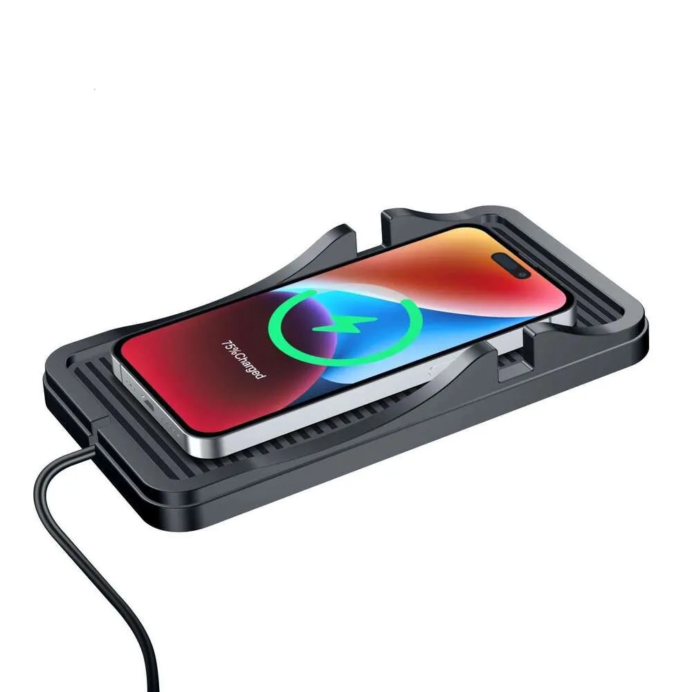 Chargeur de voiture sans fil, tapis de chargement rapide 15 W, 10 W, 7,5 W, adaptateur de charge rapide, support pour iPhone 14, 13, 12, 11, Samsung_voghion.com