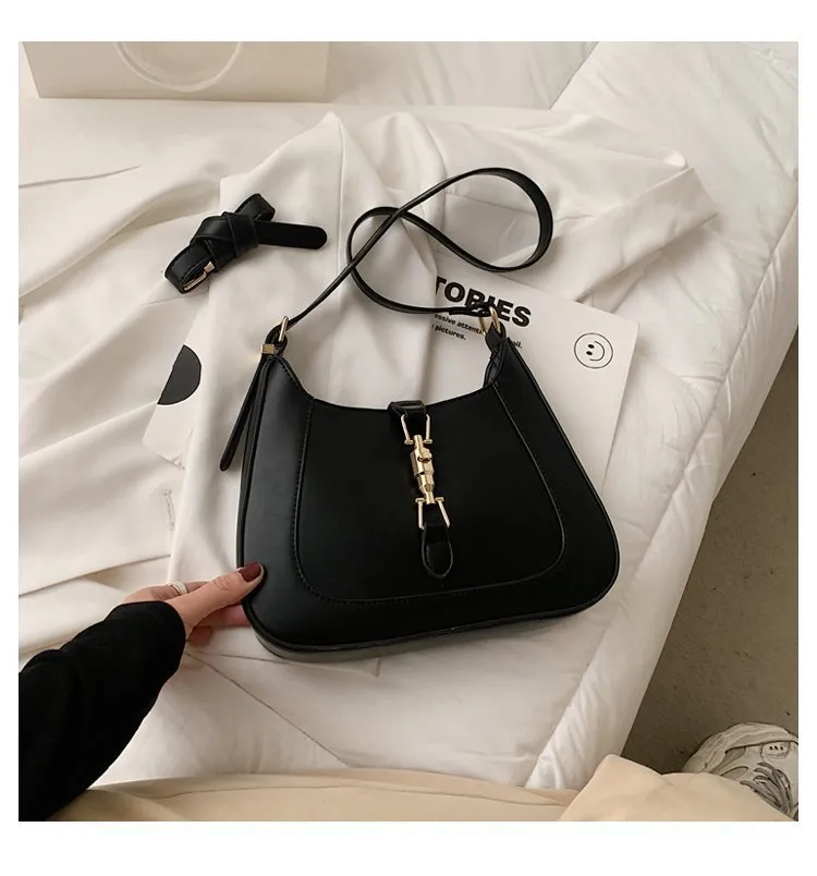 Women's Shoulder Bag Solid Colour Fashion Messenger Handbag_voghion.com