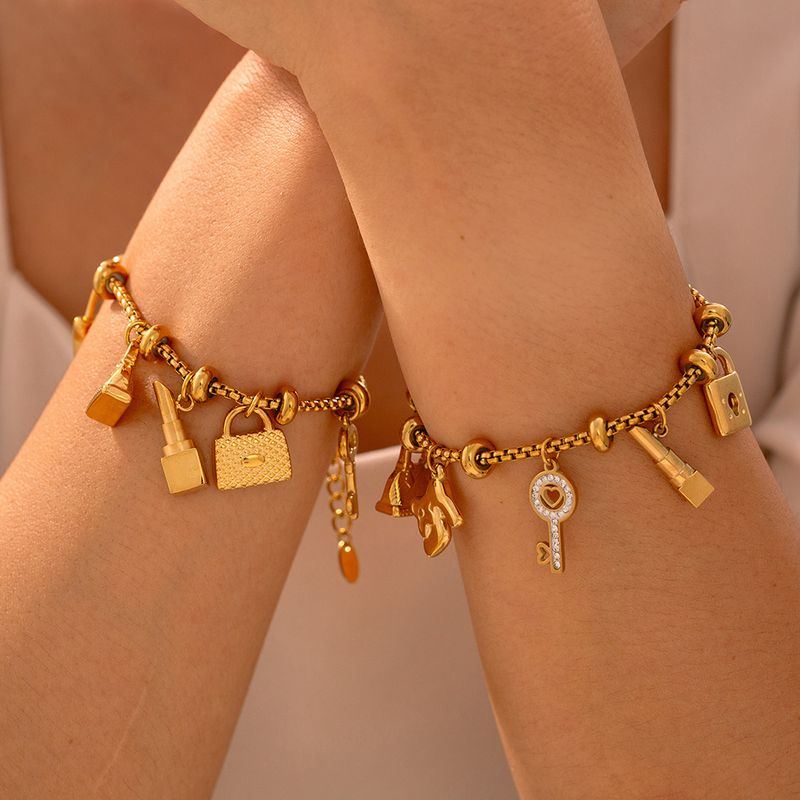Bracciale con ciondolo Tag Dia multi-elemento in stile retrò alla moda_voghion.com