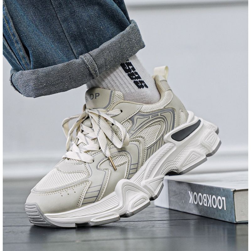 2024 Herbst neue Herren erhöhen Papa Trend leichte dicke Sohle bequeme Sportschuhe_voghion.com